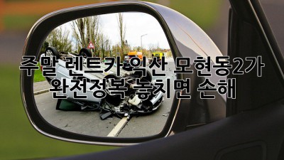 주말 렌트카🚗 익산 모현동2가 완전정복! 놓치면 손해💰